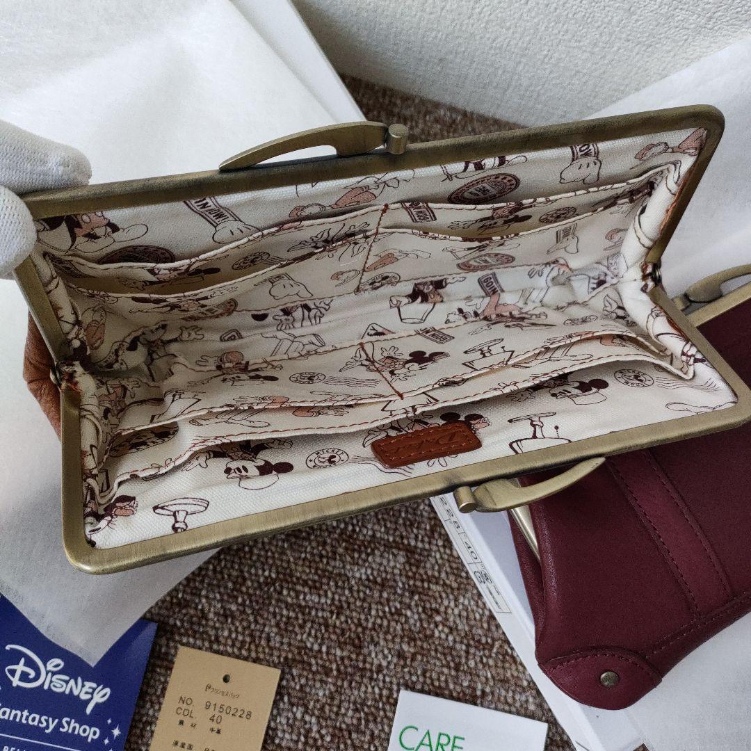 《vegetable》Dakota(ダコタ) がま口型革製長財布　ミッキー