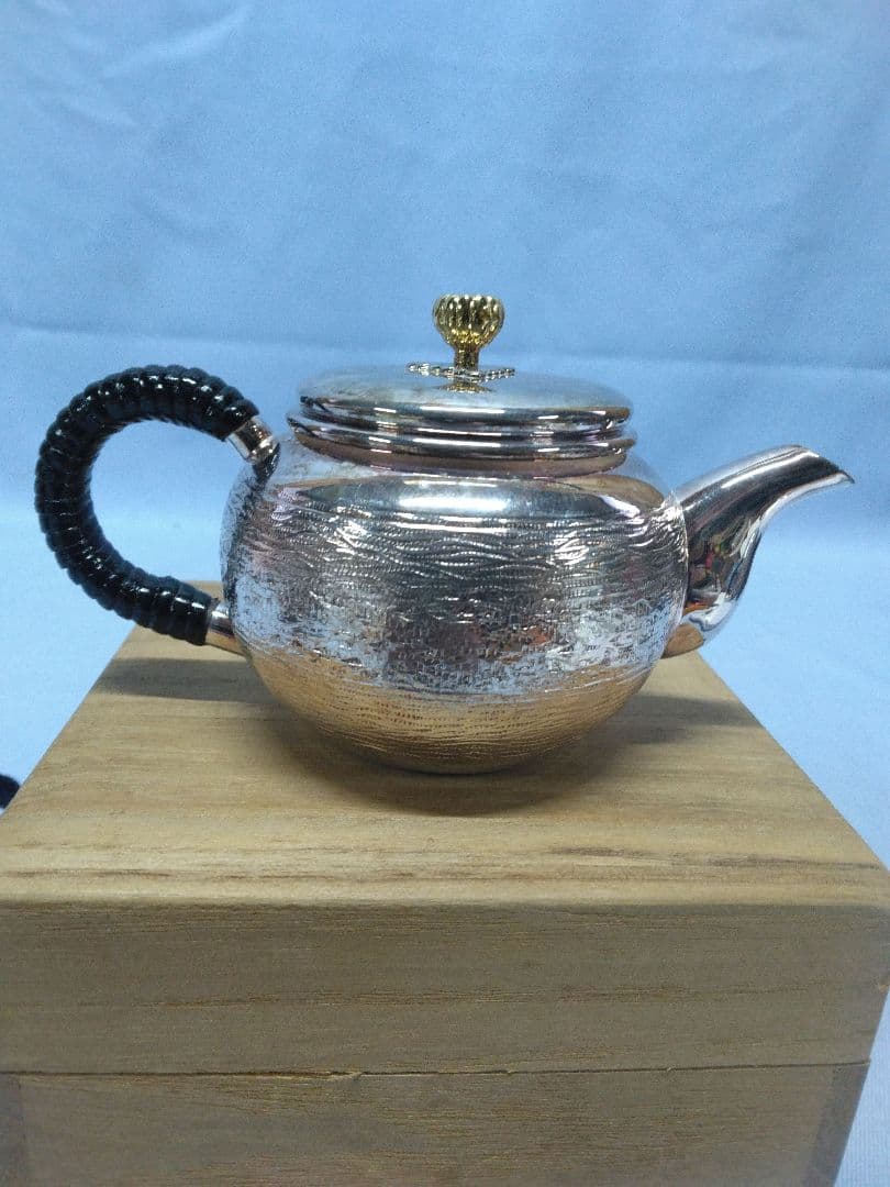 純銀　銀製品　工芸品　急須　煎茶
