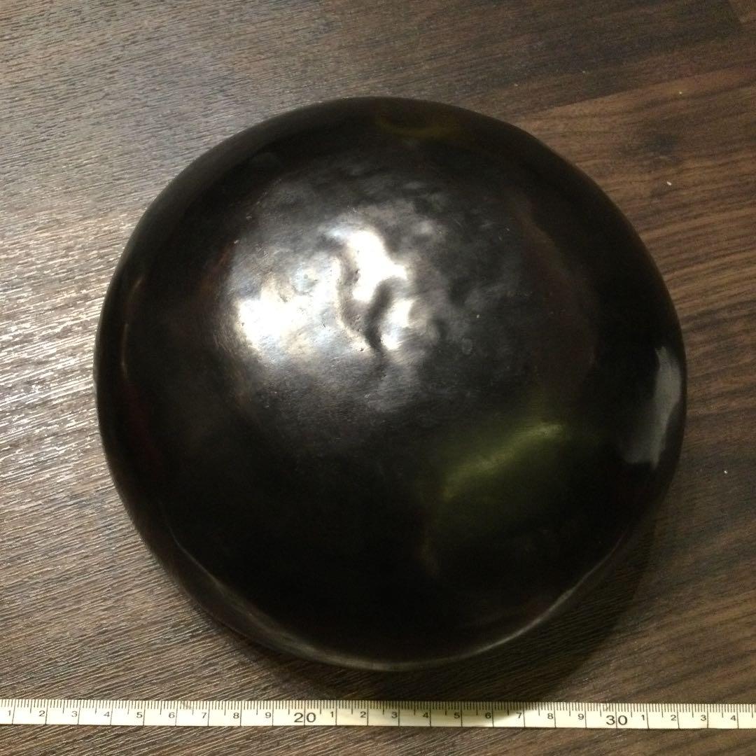 チベット産シンギングボウル新品未使用オールドチベタンボウル no22 無地 黒