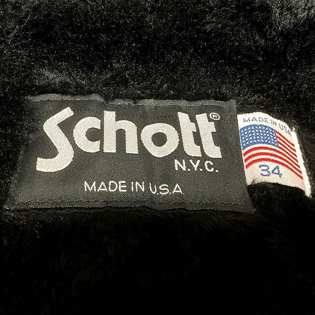 美品 ボアライナー付 schott ショット 641 シングルライダース 34