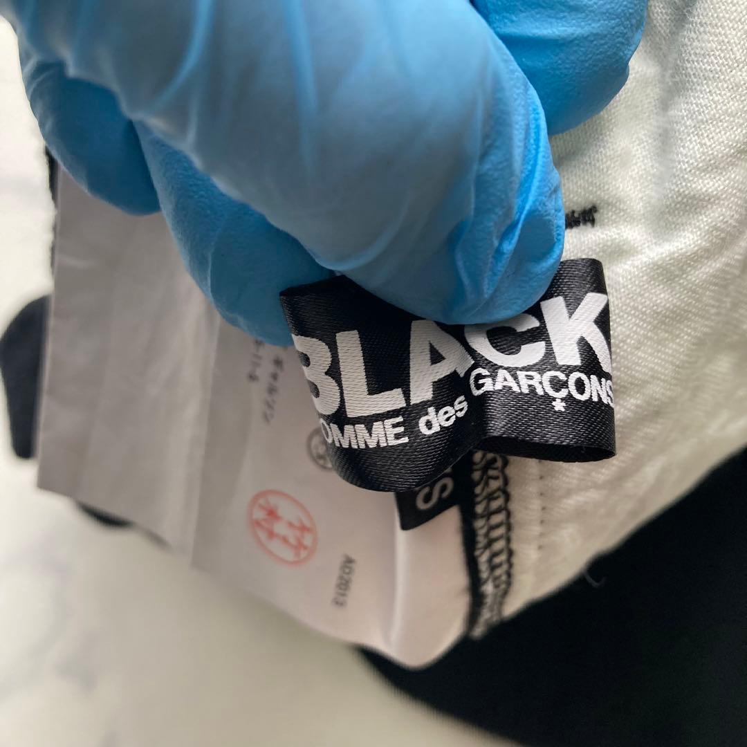 ブラックコムデギャルソン 縮小ウール バルーン ペンギンパンツ 黒