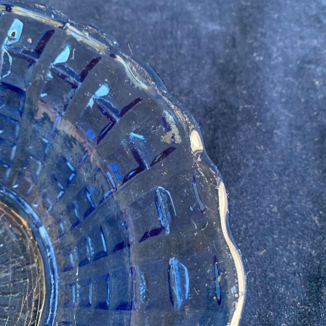 アンティークプレスガラスプレートボール