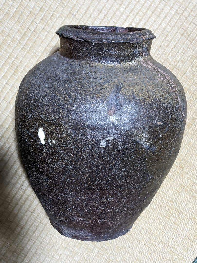 ♦古丹波 焼締め壺 室町時代〜桃山時代 花器花活 置物飾り古美術品 骨董品