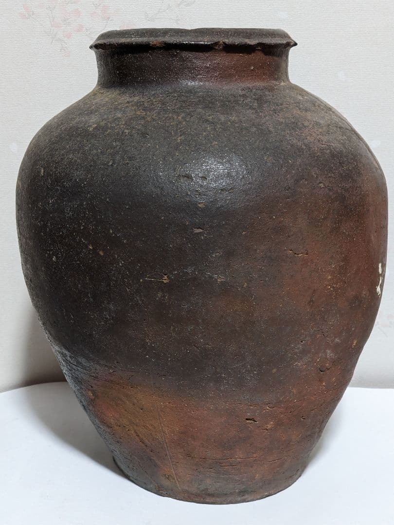 ♦古丹波 焼締め壺 室町時代〜桃山時代 花器花活 置物飾り古美術品 骨董品