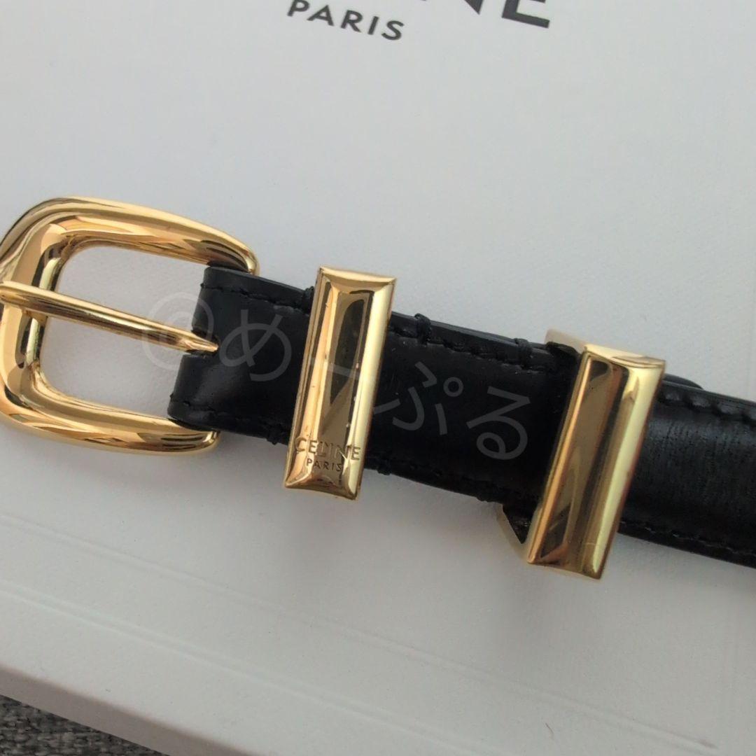 セリーヌ スモール 18MM ウエスタン ベルト トリヨンレザー 75サイズ