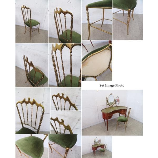 美品■イタリア製■真鍮■キアヴァリチェア■ダイニングチェア■アクセントチェア■
