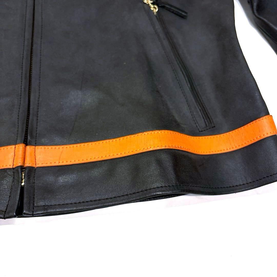 HARLEY DAVIDSON 本革 シングルライダースジャケット ツートン L