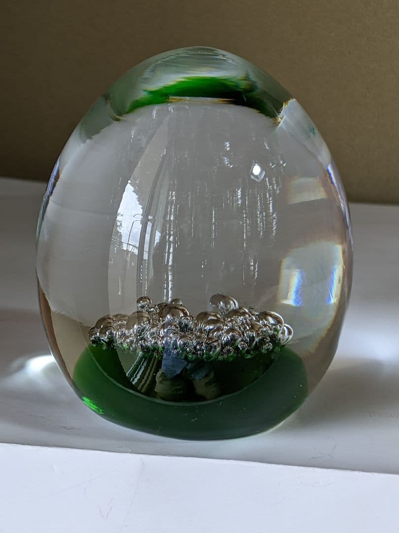 ♦ヴィンテージ物 チェコスロバキア ガラス工芸 ペーパーウェイト 置物 骨董品