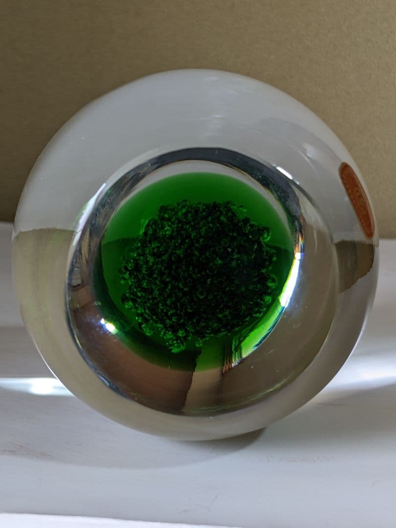 ♦ヴィンテージ物 チェコスロバキア ガラス工芸 ペーパーウェイト 置物 骨董品