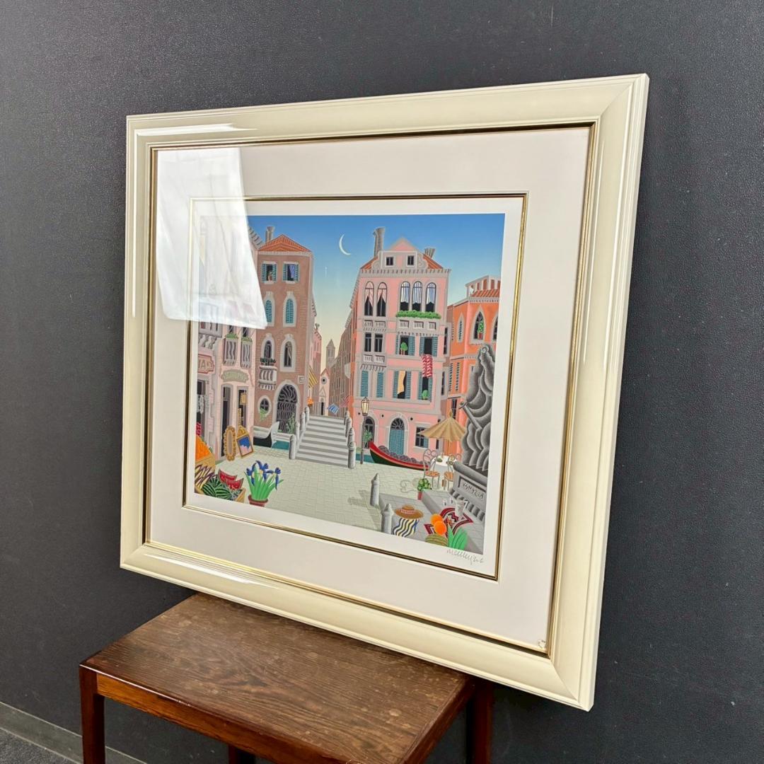美品トーマス・マックナイト「ベニス」シルクスクリーン 直筆サイン入 イタリア