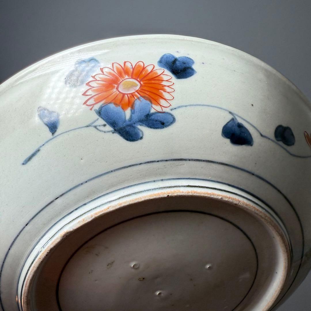 元禄伊万里　古伊万里　色絵菊花瓶文皿　約28cm　古美術　豪商旧蔵　圧倒的存在感