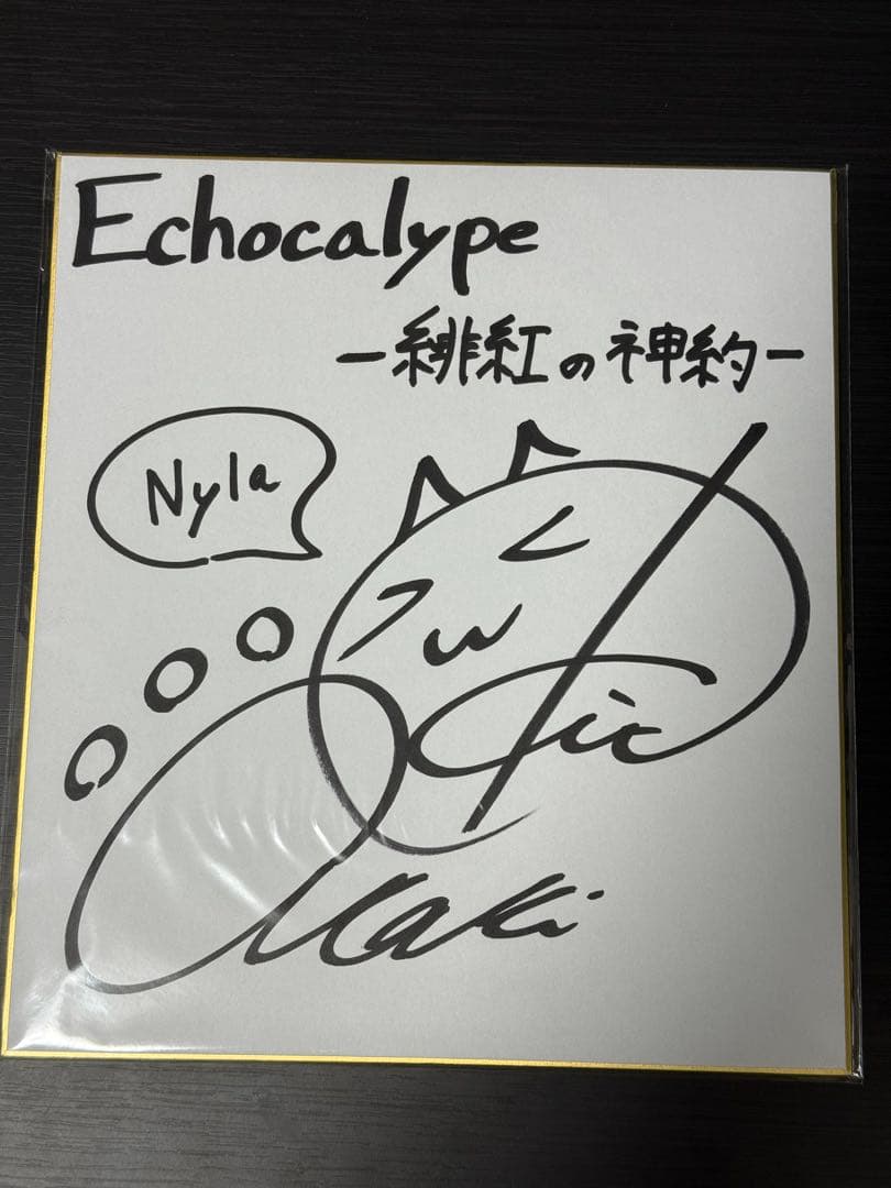 Echocalype 鬼頭明里 直筆サイン色紙