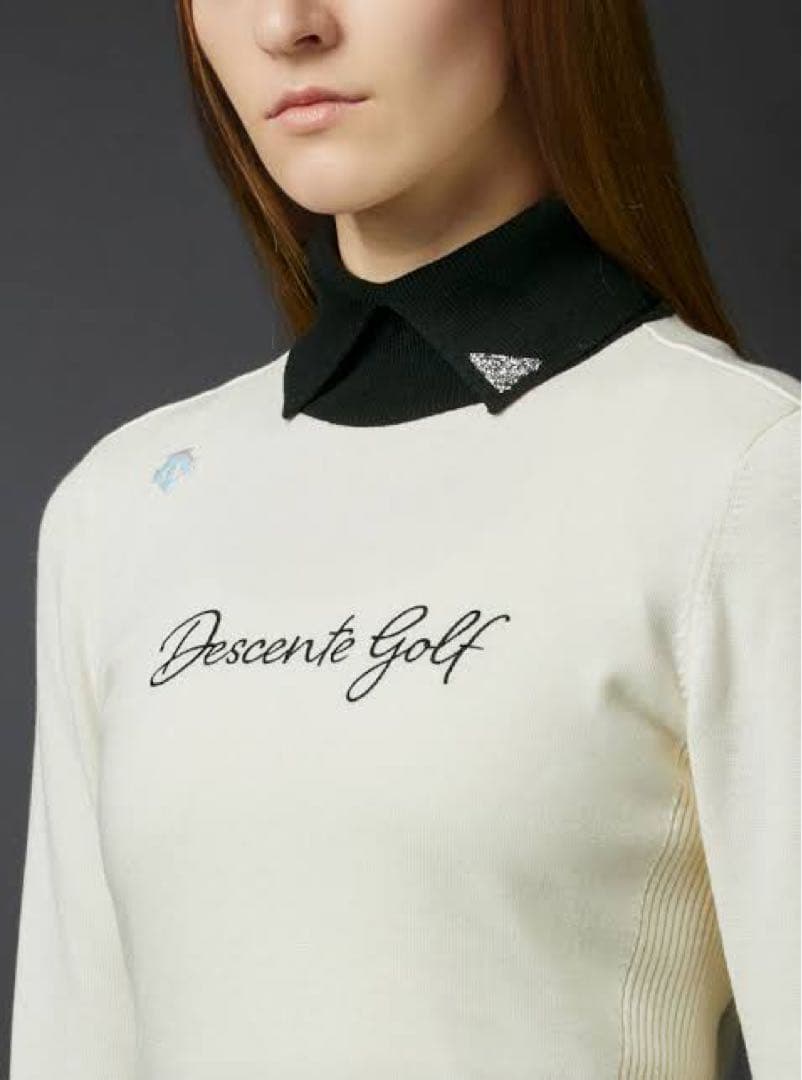 新品♡DESCENTE デサントゴルフ　ニットセーター　リュクス　クリスタル
