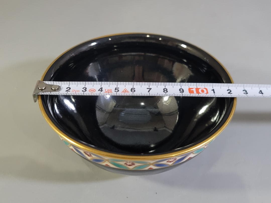 茶道具 天目七宝繋紋 数茶碗 平安紫雲造 共箱 DT614