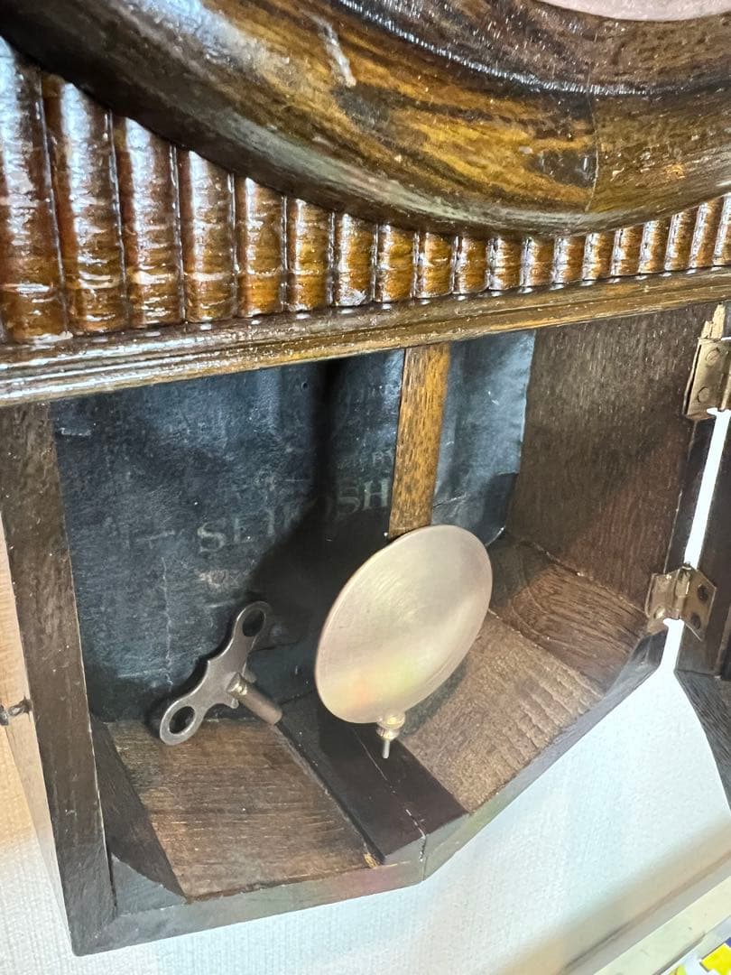 精工舎SEIKOSHA振り子時計ゼンマイ掛け時計柱時計古時計ボンボン時計