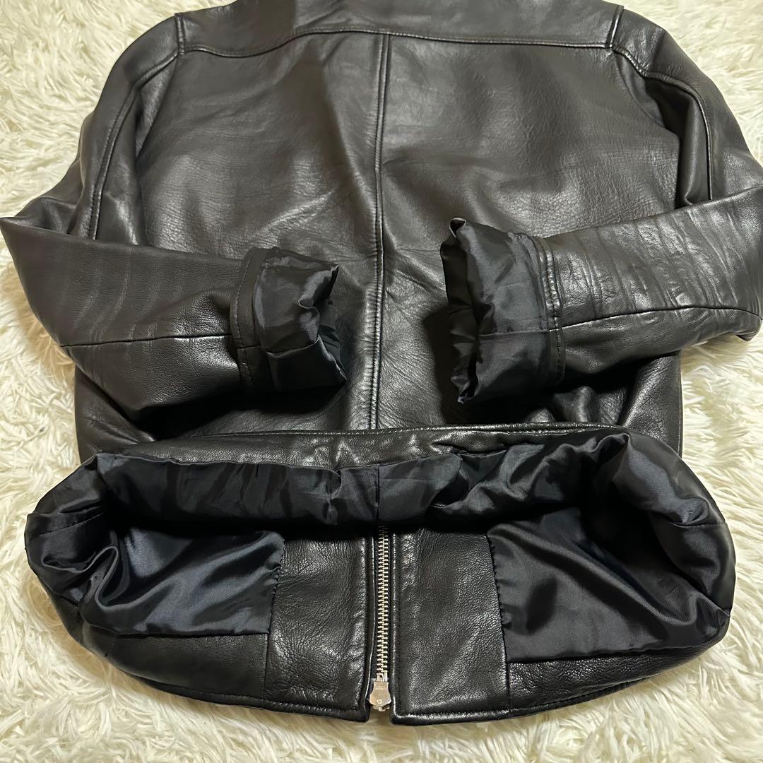 希少 レザー ライダース ジャケット 羊革 M