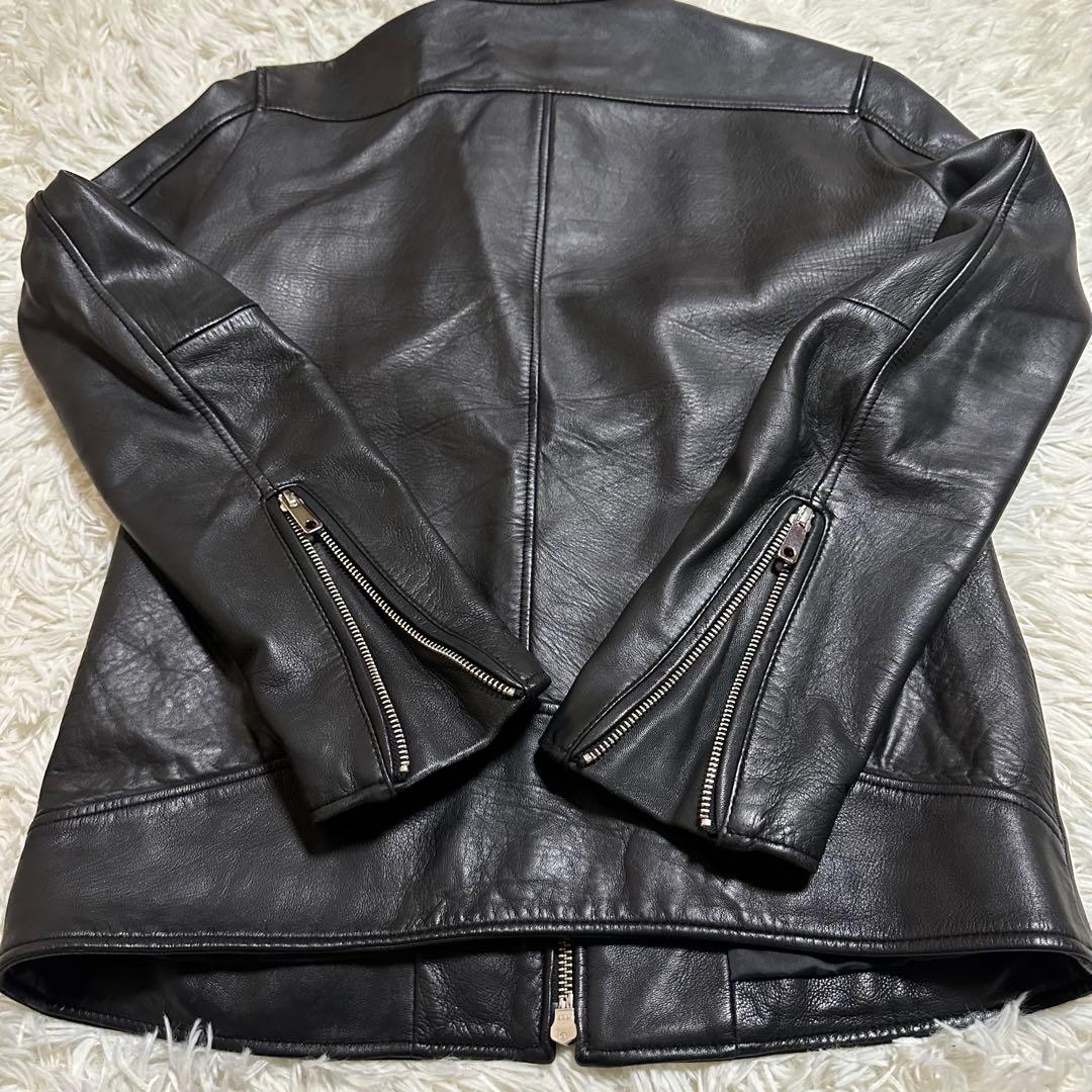 希少 レザー ライダース ジャケット 羊革 M