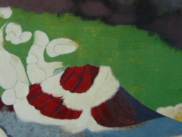 小倉遊亀、【霽れゆく】、希少な額装用画集より、新品額装付、状態良好