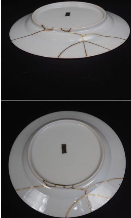 送料無料　大正時代『百田造』幻の横浜焼 忠臣蔵図皿 径18ｃｍ