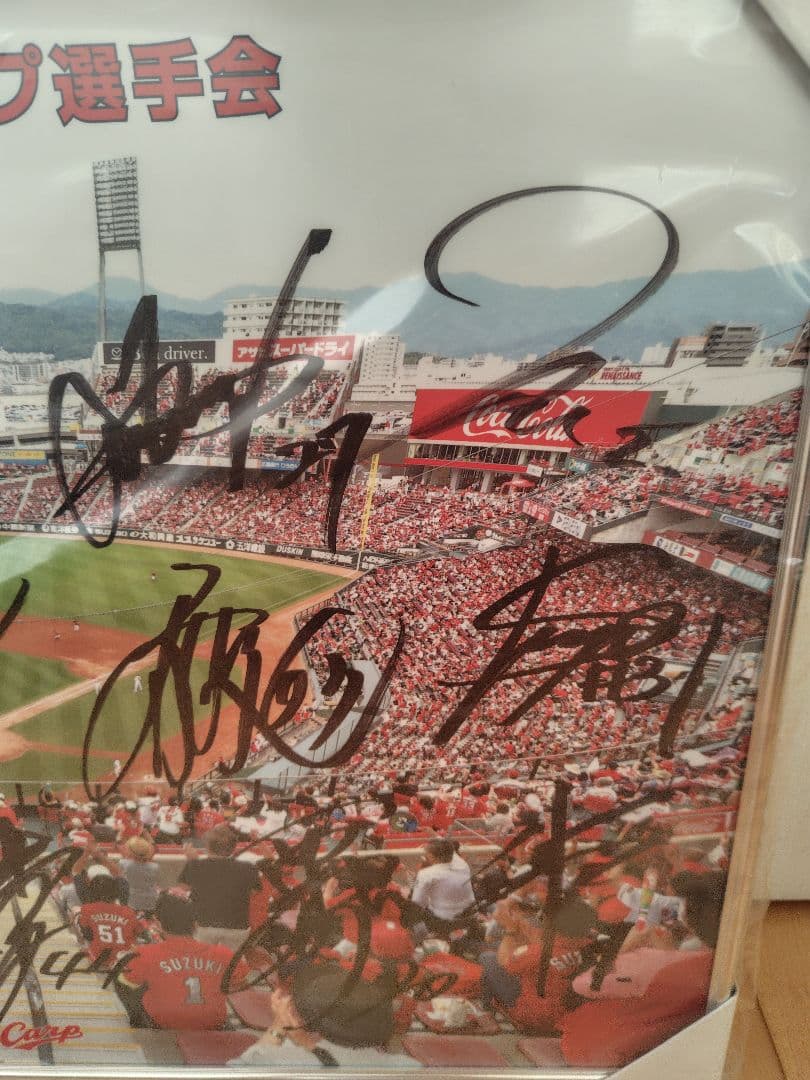 【最終値下げ】レア 広島東洋カープ　鈴木　菊池　大瀬良　他 　直筆サイン　パネル