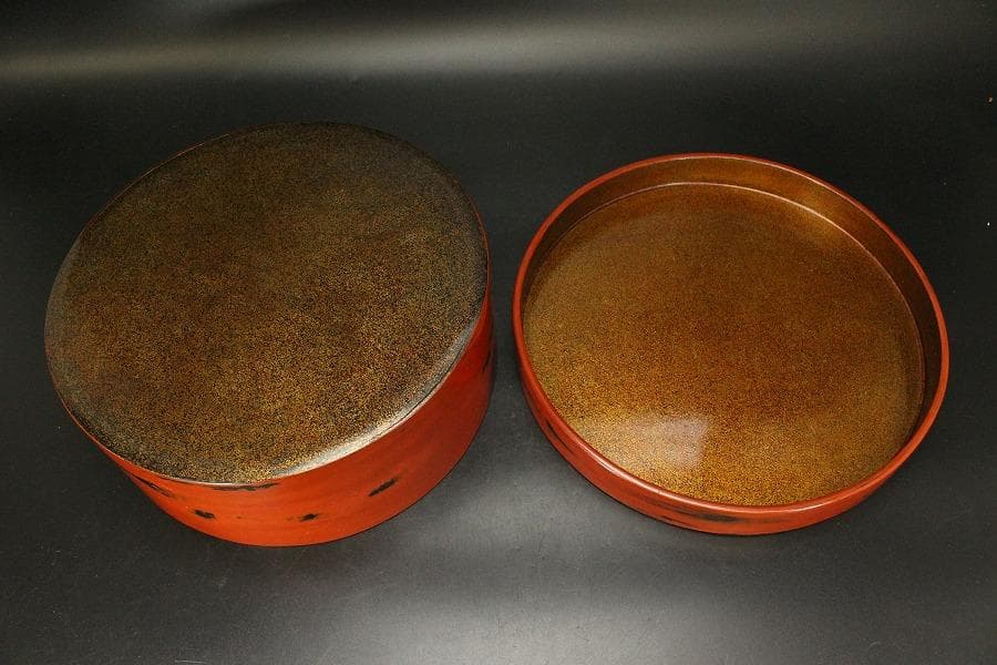 煎茶 根来 塗 茶櫃 旧家蔵出 送料無料(P118)