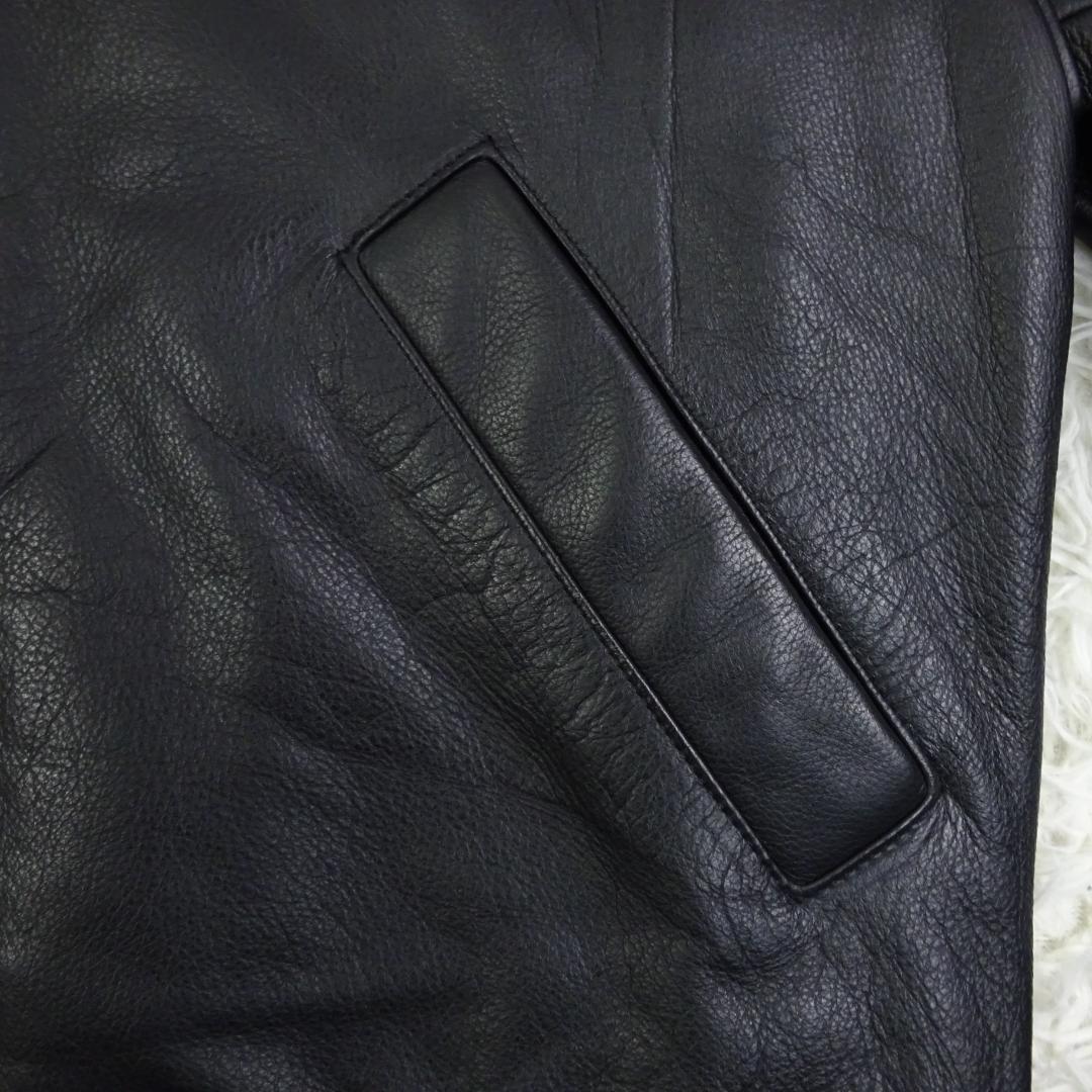 美品　ポールスミス　カウレザー　牛革　シングルライダース　L　ブラック