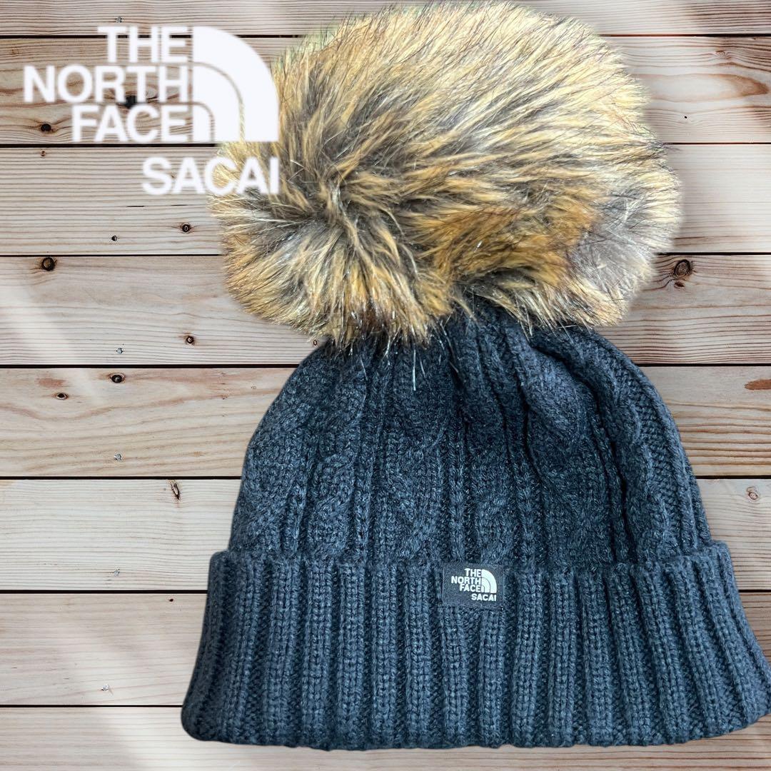 THE NORTH FACE × SACAI ニット帽 ファー付き