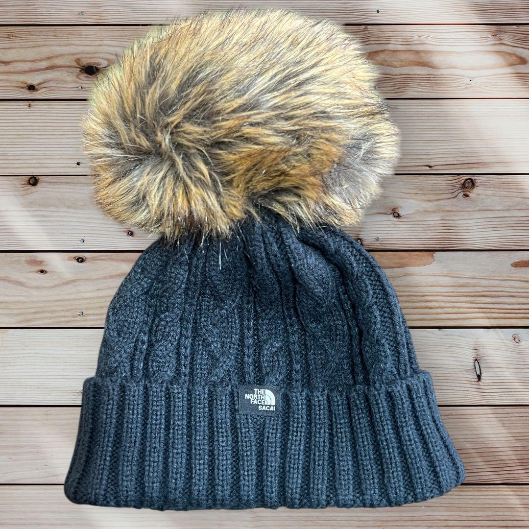 THE NORTH FACE × SACAI ニット帽 ファー付き