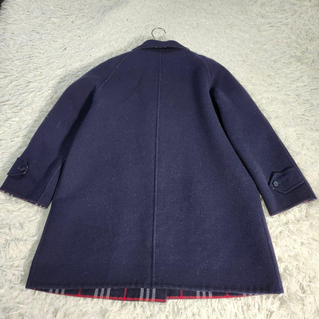 専用　売約済み　バーバリー リバーシブルコート ダブルフェイス ネイビー　7号