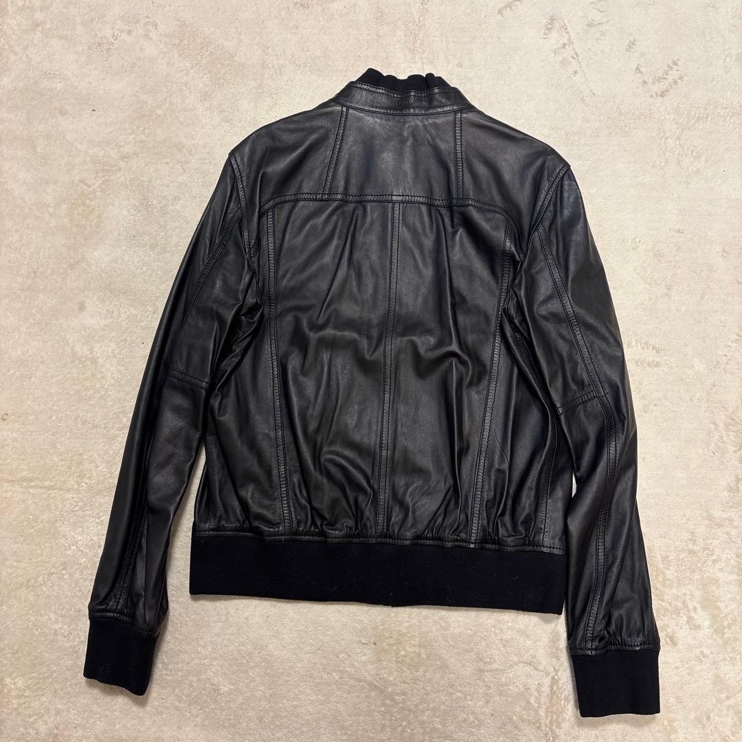 美品⭐️DOLCE&GABBANA ラムレザージャケット リブ 2XLサイズ相当