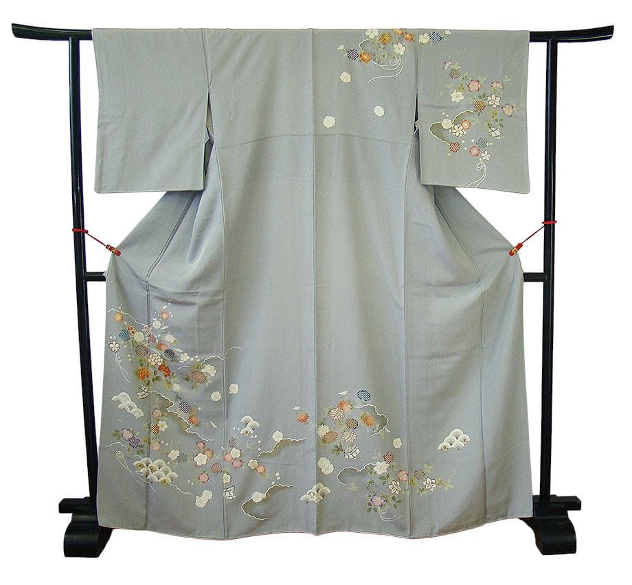 美品 極上一越地 本加工染 附下げ・訪問着（正絹）仕立上り＜HH2218＞