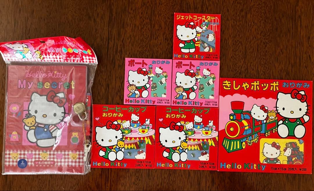 激レア 90年代ハローキティ おりがみ&手帳まとめて 平成レトロ未開封 入手困難