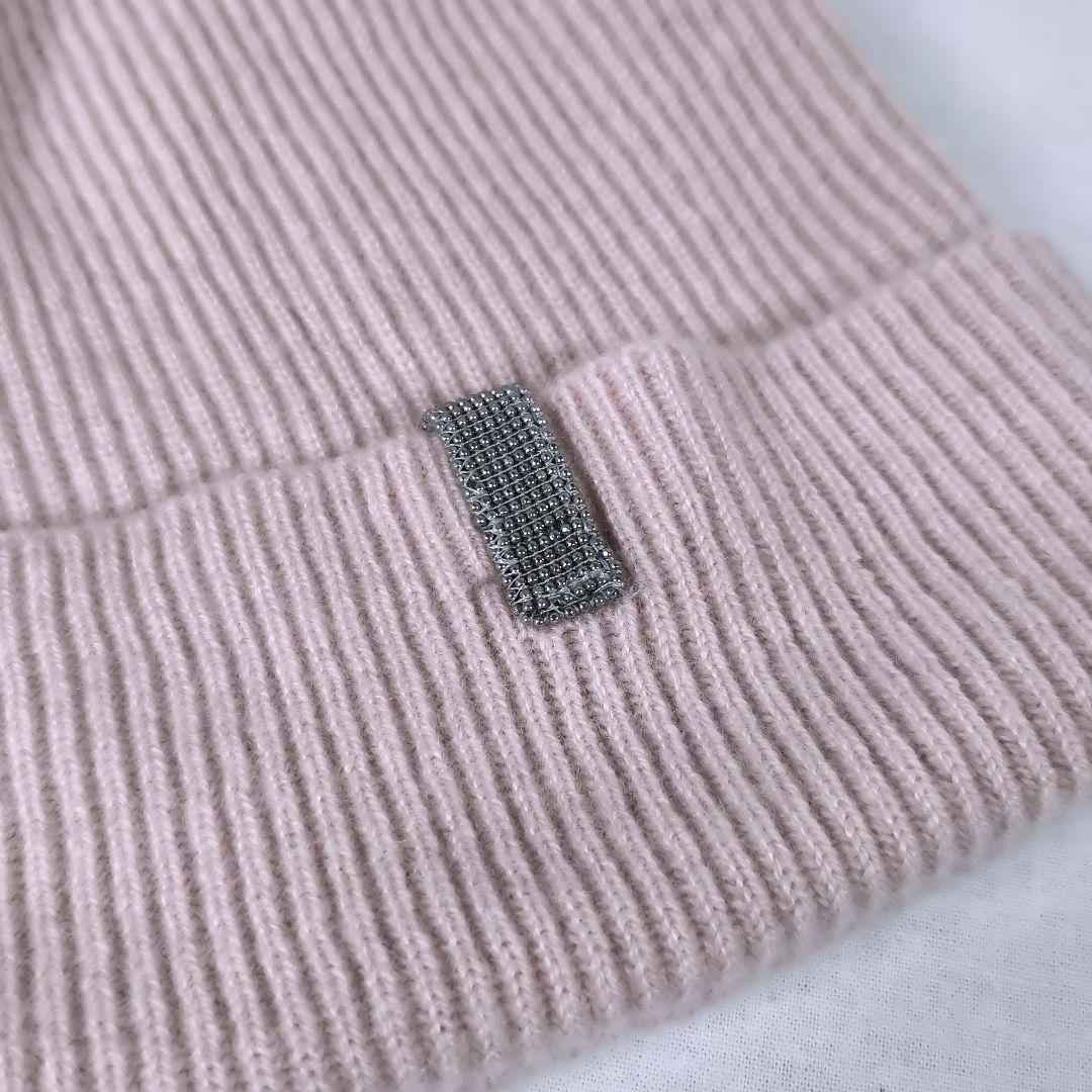 超高級カシミヤ製✨️　ブルネロクチネリ　ニットキャップ　淡いピンク