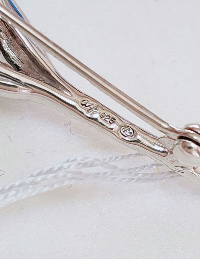 未使用品 碌山 アマゾナイト ベビー真珠 ブローチ 兼 ペンダント