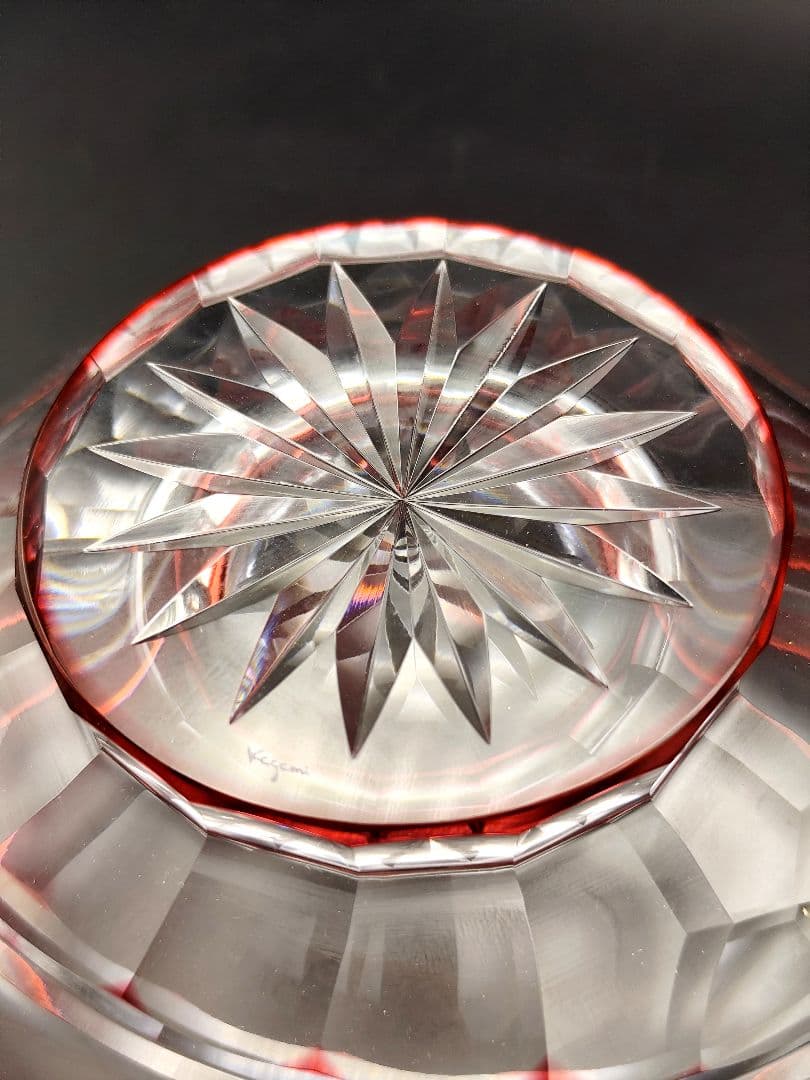定価約16万円★超希少品 祝の膳 大鉢カガミクリスタル（切子、江戸切子、薩摩切子