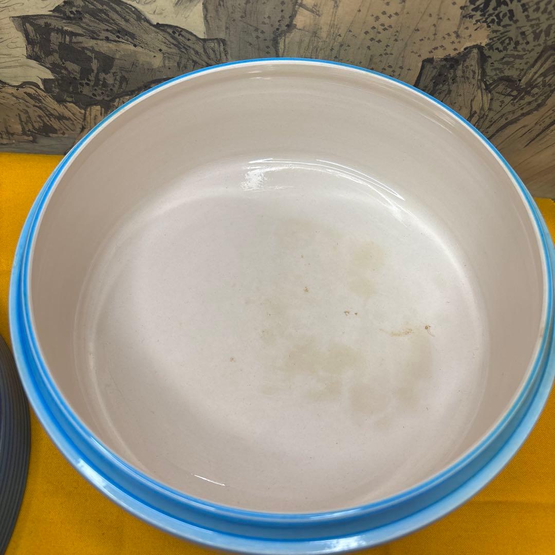 手塚大示 独楽　平安大示 食籠 共箱 交趾　　 山水