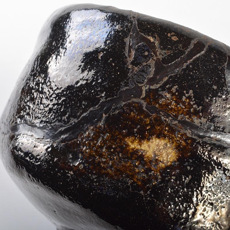 茶道具　高橋道八造　黒楽茶碗　共箱　M　R7088