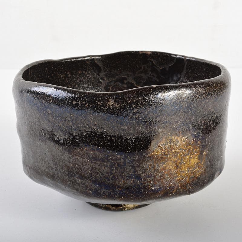 茶道具　高橋道八造　黒楽茶碗　共箱　M　R7088