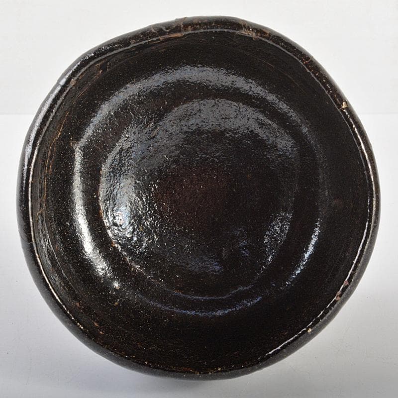 茶道具　高橋道八造　黒楽茶碗　共箱　M　R7088