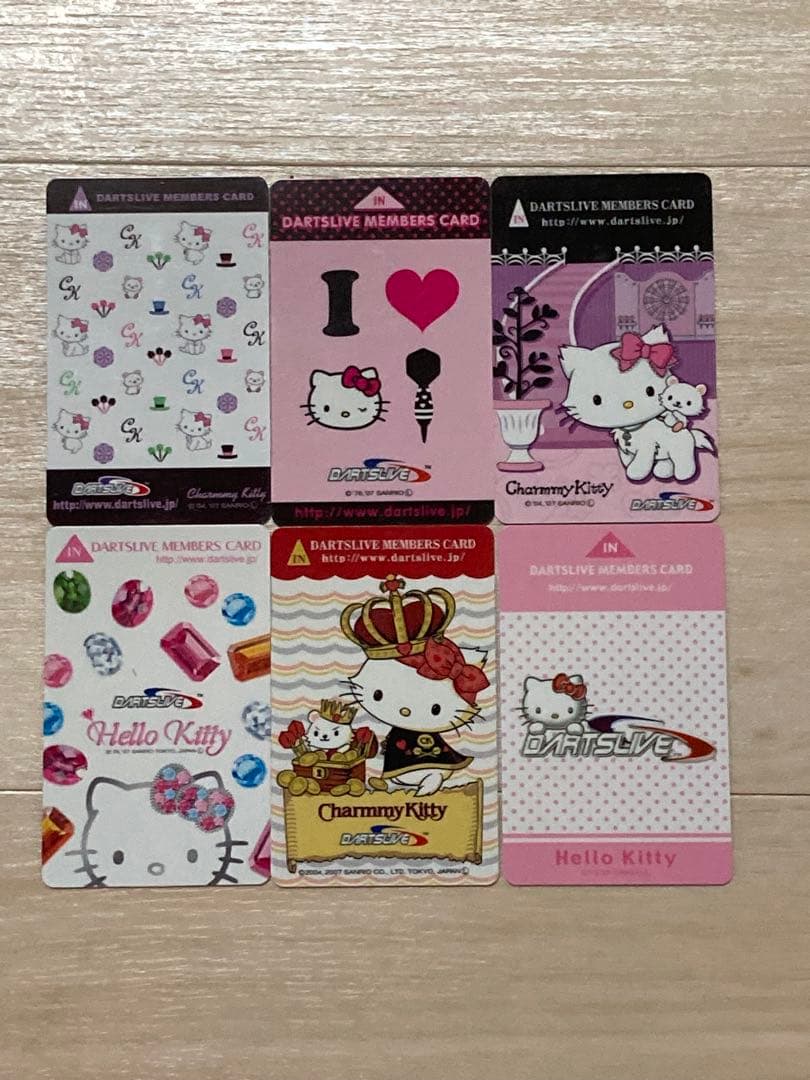 ダーツライブカード　ハローキティ　6枚セット
