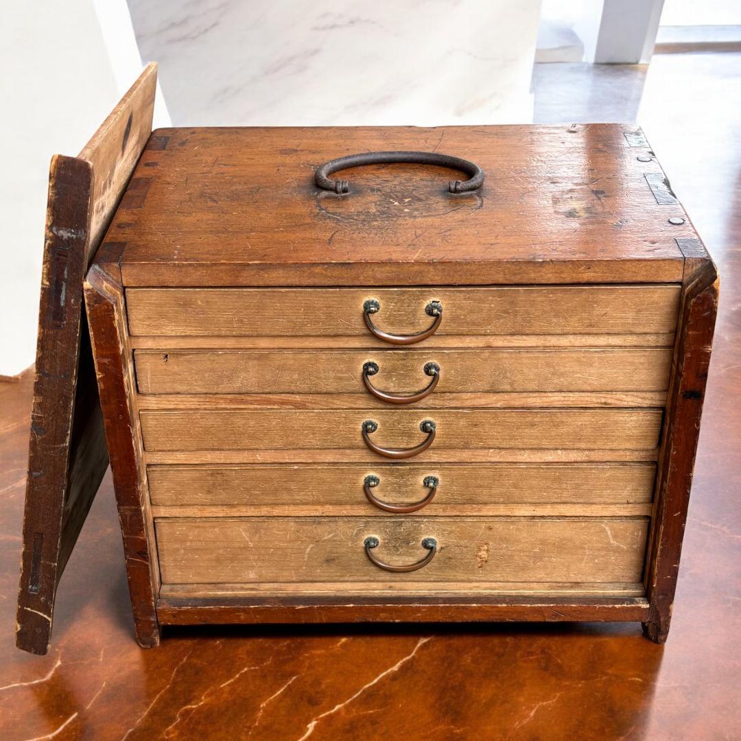 【珍品】 麻雀牌 骨董品 アンティーク 木箱 時代物 骨董