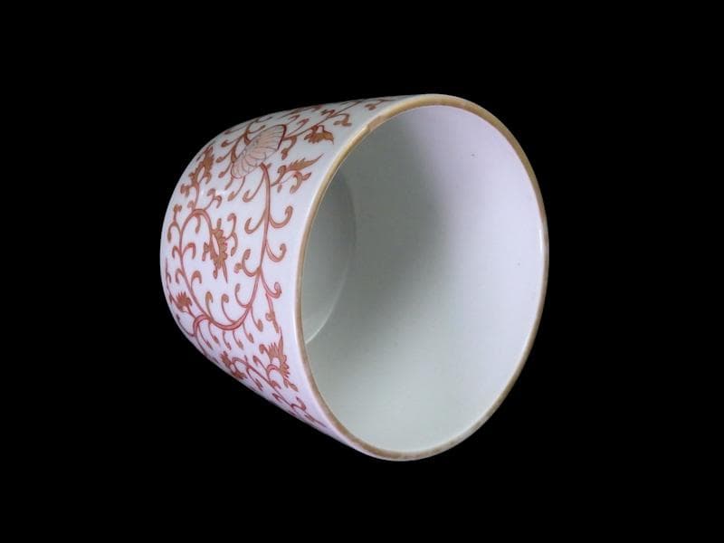 古伊万里　金襴手　金唐草の図　大振蕎麦猪口　E777AS-fbsc