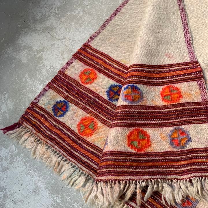 antique vintage ヒマラヤ　ウール　ブランケット　①