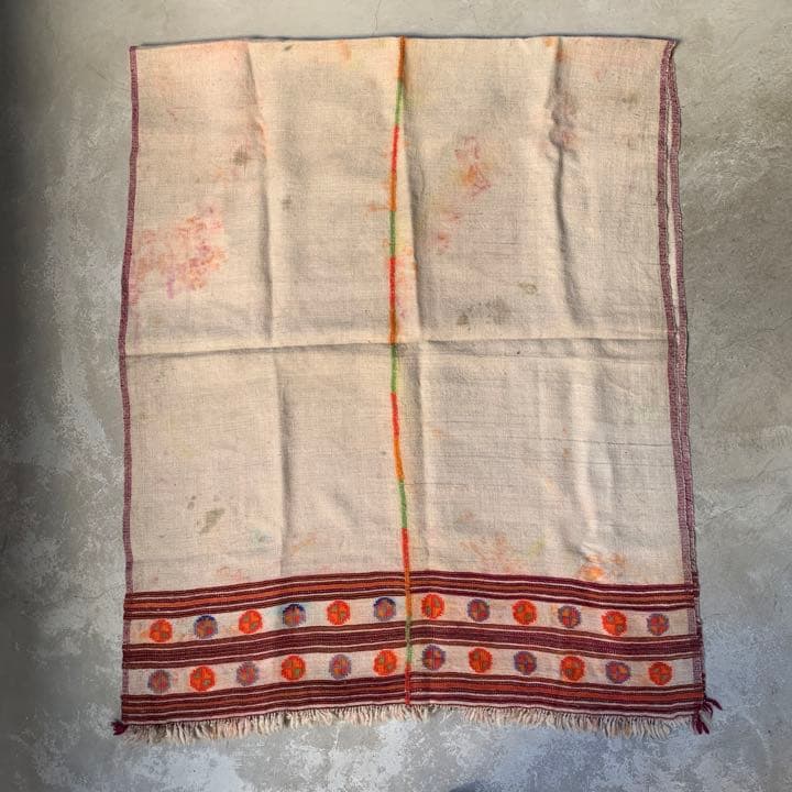 antique vintage ヒマラヤ　ウール　ブランケット　①