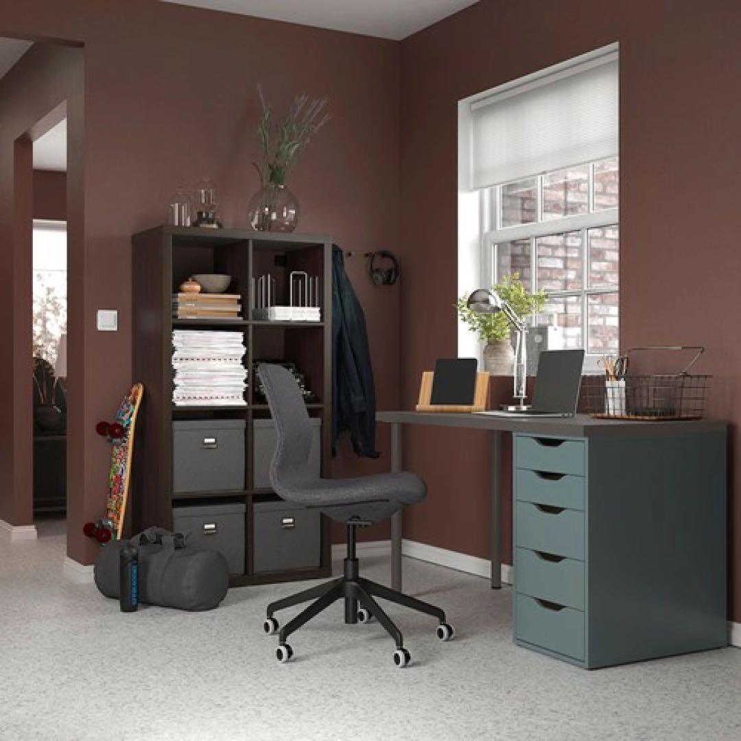 美品IKEA LAGKAPTEN ラグカプテン　 天板のみ ダークグレー