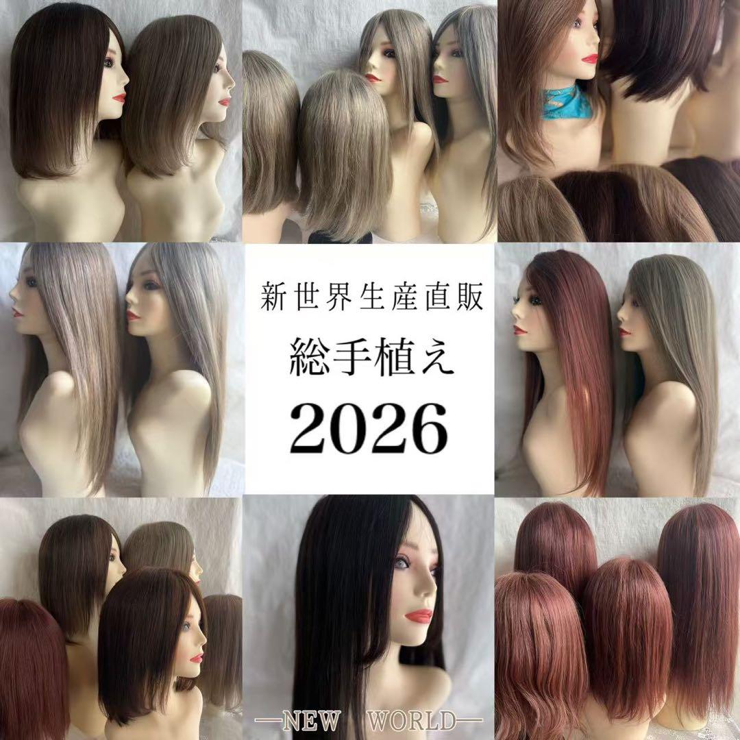 2025新世界ウィッグ高級人毛100% レミー人毛【総手植え】 S Sサイズ