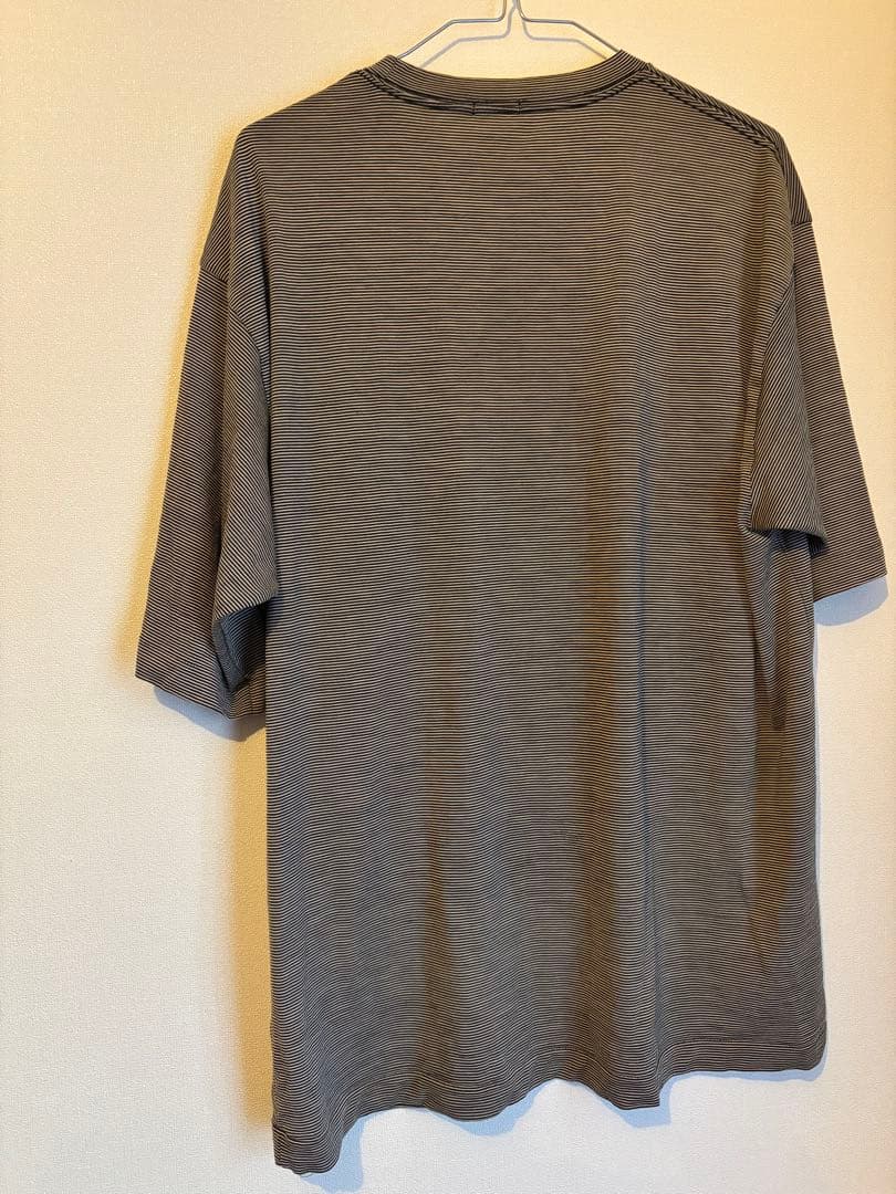 COMOLI ポケット付きグレーサマーウールTシャツ　サイズ3