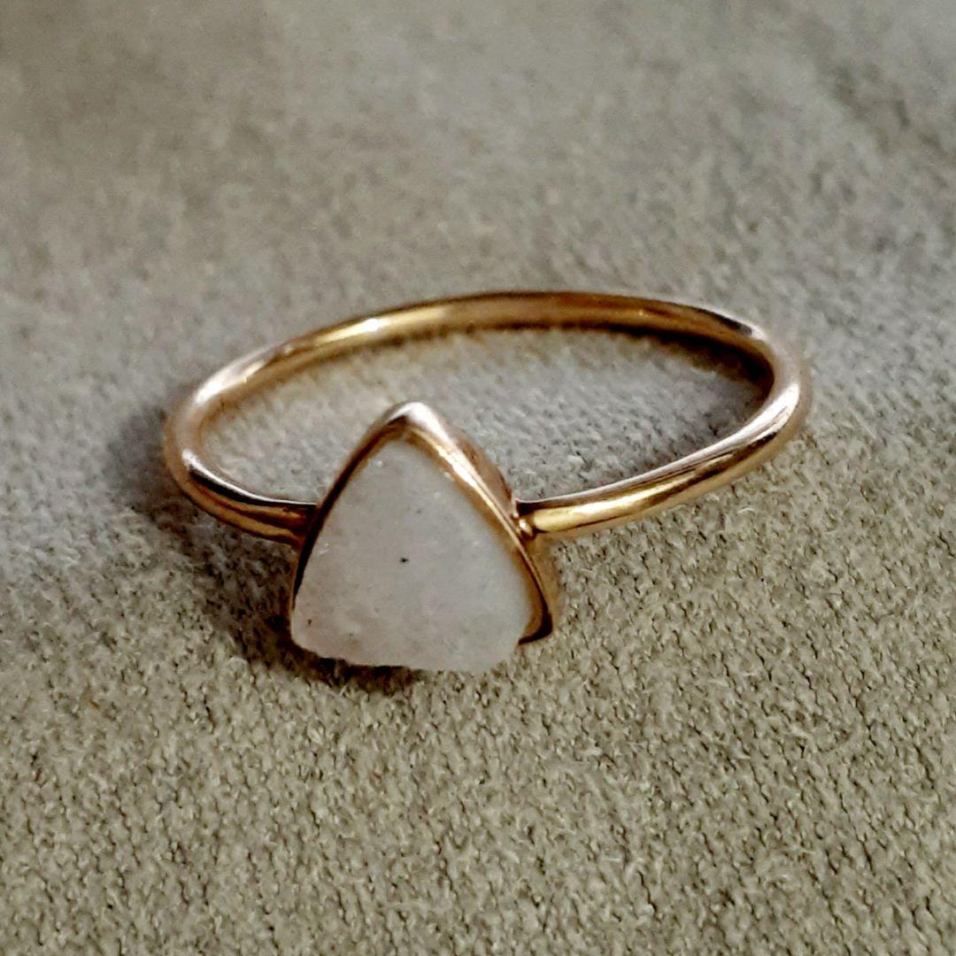 アガット K10YG ドルジークォーツ リング