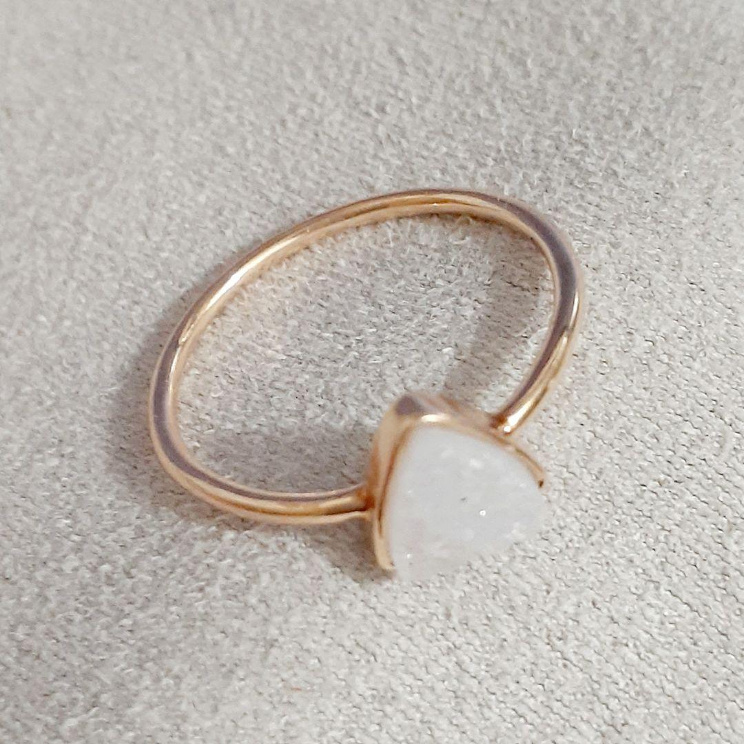 アガット K10YG ドルジークォーツ リング