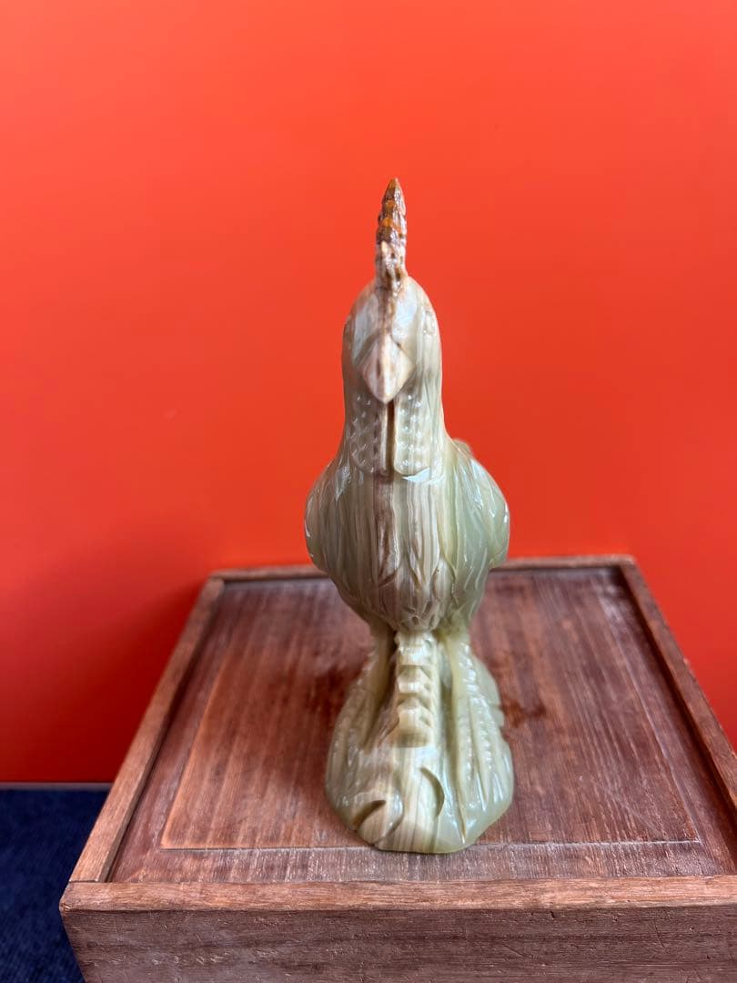 1495  特上彫 酉　鶏　置物 彫刻工芸品